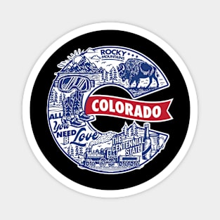 Classic Colorado Blues Magnet